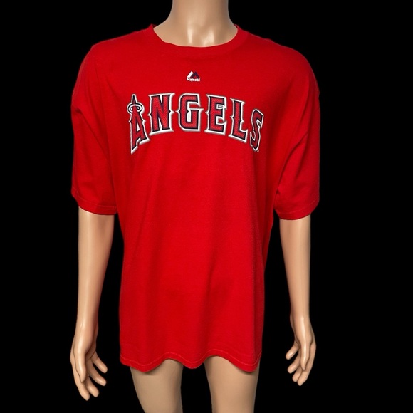 Majestic Other - Mike Trout Angels 27 Men’s Red 2XL Majestic Short Sleeve Tee in EUC